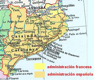 Mapa Katalánska