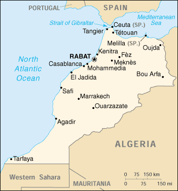 Mapa Marockého království