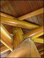 Detail dřevěné kontrukce