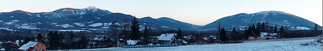 Lysá hora - panorama z penzionu Na vyhlídce ve Frýdlantu