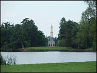 Minaret ze zámeckého parku