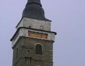 Slavonice - městská věž kostela nanebevzetí panny Marie